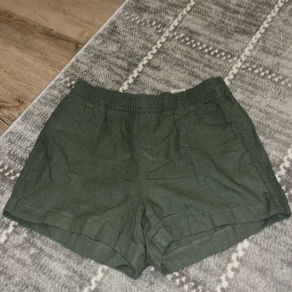 Old navy linen shorts Olive green XS drawstring